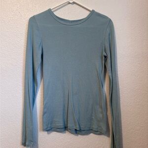 Everlane ribbed long sleeve shirt medium blue